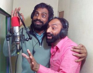 Gurmeet Saajan during his song recording